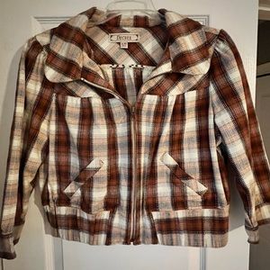 DECREE Cropped Plaid Jacket (Like New)